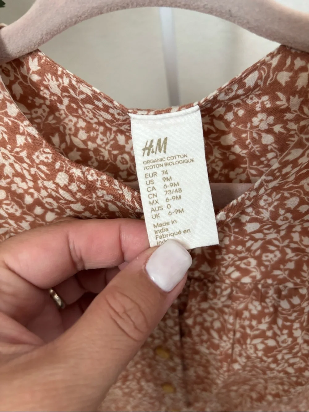 H&M Floral Button-Front Baby Romper